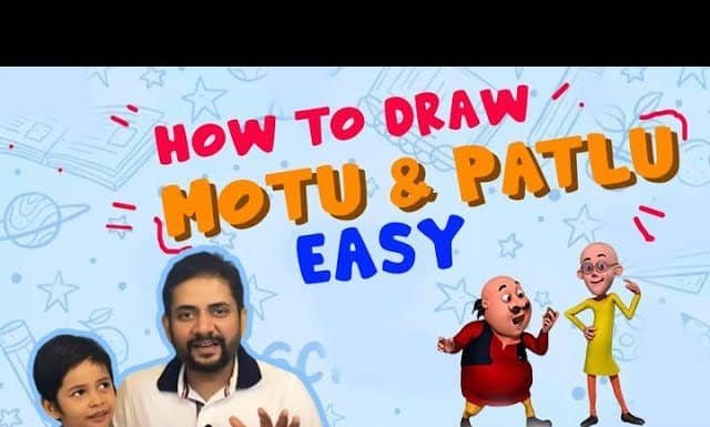 Motu aur Patlu : कैस ड्रा करे स्टेप बाय स्टेप मोटू और पटु | How to draw step by step Motu & Patlu