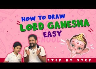 Easy Lord Ganesha by KidsFunLearnClub आसान प्रभु गणेश बनाना सीखें | Learn to draw easy Lord Ganesha by KidsFunLearnClub | Drawing Tutorial