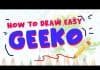 PJ Masks Geeko : How to draw step by step Geeko for Kids by KidsFunLearnClub | Drawing Tutorial