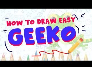 PJ Masks Geeko : How to draw step by step Geeko for Kids by KidsFunLearnClub | Drawing Tutorial