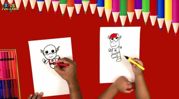 Kid Flash Cartoon with Parikshet How to Draw Kid Flash Cartoon with Parikshet and Kids Fun Learn Club