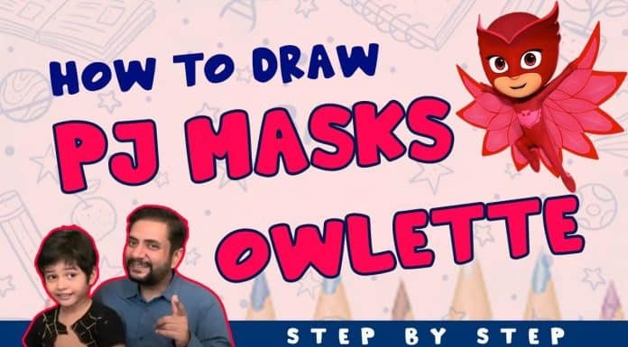 Draw PJ Masks Owlet PJ Masks Owlette : How to draw step by step PJ Masks Owlette by KidsFunLearnClub