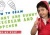 How to draw funny and bunny icecream and popcorn with Parikshet and Kids Fun Learn Club