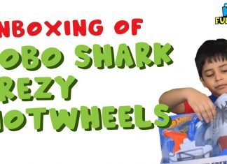 Unboxing of Robo Shark Frezy Hotwheels with Parikshet and Kids Fun Learn Club