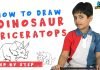 How to Draw a Dinosaur Triceratops – Coloring Pages for Kids to learn colors With Parikshet
