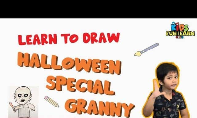 Halloween Special Granny : Learn to draw easy drawings with Parikshet and Kids Fun Learn Club