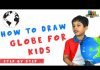 How to draw GLOBE for Kids with Parikshet & Kids Fun Learn Club