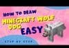 How to draw Minecraft Wolf Dog easily for kids | KidsFunLearnClub Drawing Tutorial with Parikshet