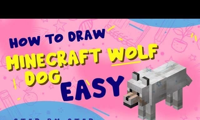 How to draw Minecraft Wolf Dog easily for kids | KidsFunLearnClub Drawing Tutorial with Parikshet