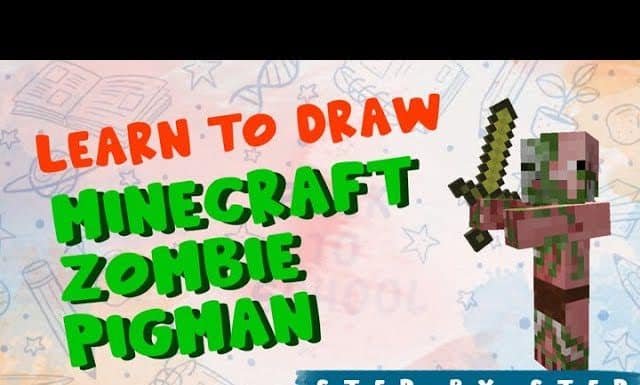 Minecraft Zombie Pigman : Learn to draw zombie pigman for kids with Kids Fun Learn Club