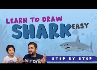 Dangerous Shark from the Ocean Shark : Learn to draw the dangerous shark from the ocean with KidsFunLearn Club