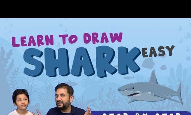 Dangerous Shark from the Ocean Shark : Learn to draw the dangerous shark from the ocean with KidsFunLearn Club