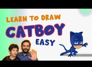 PJ Masks Catboy PJ Masks Catboy : Lets learn to draw Catboy with KidsFunLearnClub