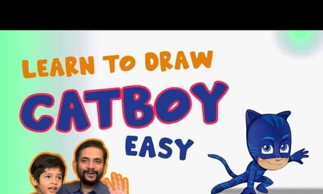 PJ Masks Catboy PJ Masks Catboy : Lets learn to draw Catboy with KidsFunLearnClub