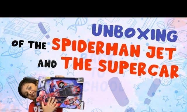 Unboxing of the Spiderman Jet and the supercar by Parikshet More from Kids Fun Learn Club