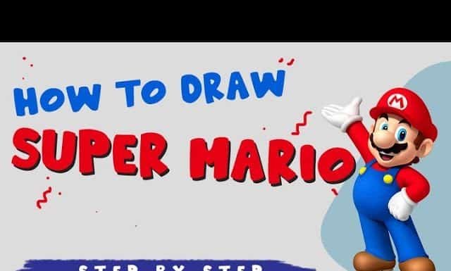Super Mario Super Mario : Draw easy Super Mario sketch with KidsFunLearnClub