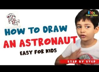Draw Astronaut easy for kids with Parikshet How to Draw an Astronaut easy for kids