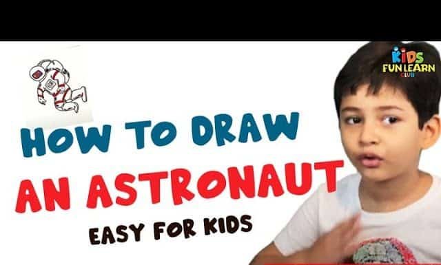 Draw Astronaut easy for kids with Parikshet How to Draw an Astronaut easy for kids