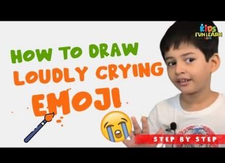 How to Draw the Loudly Crying Emoji with Parikshet at Kids Fun Learn Club