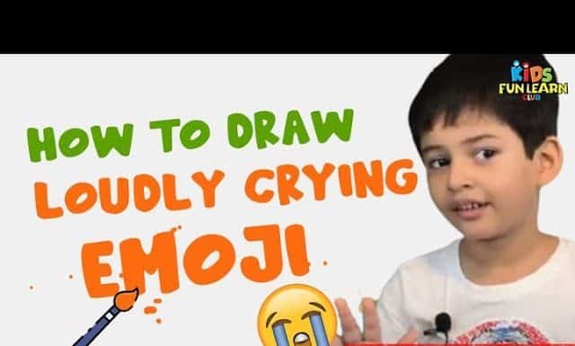 How to Draw the Loudly Crying Emoji with Parikshet at Kids Fun Learn Club