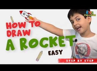 How To Draw A Rocket (Young Artists) by Parikshet from Kids Fun Learn Club