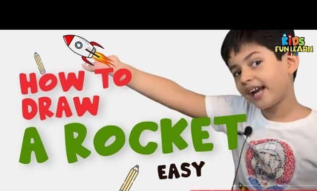 How To Draw A Rocket (Young Artists) by Parikshet from Kids Fun Learn Club
