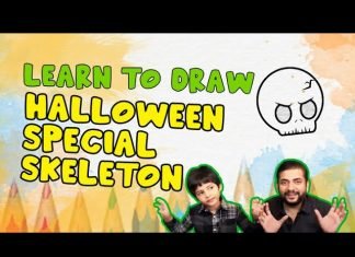 Halloween Skeleton Drawing