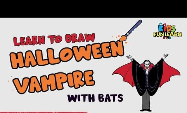 Vampire with Bats How to draw a Vampire with Bats | Parikshet from Kids Fun Learn Club