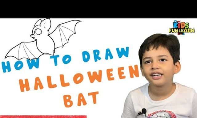 Halloween Bat Halloween Bat : How to draw Bat for Kids with Parikshet and KidsFunLearnClub