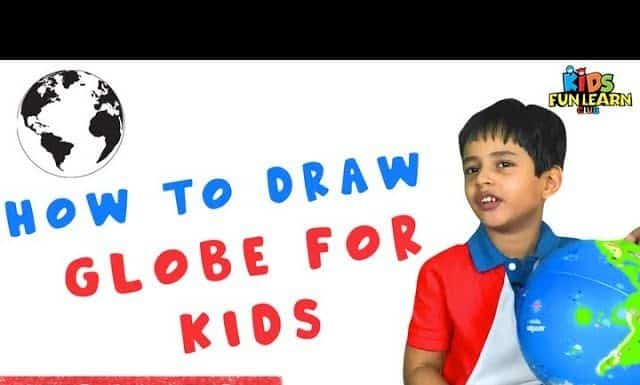 How to draw GLOBE for Kids with Parikshet & Kids Fun Learn Club