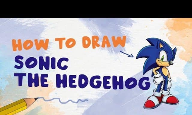 Sonic the Hedgehog : How to draw sonic the hedgehog with Kids Fun Learn Club