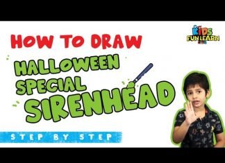 SIREN HEAD | Draw My Life Halloween special Sirenhead drawing by Parikshet and Kids Fun Learn Club