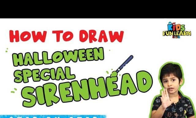 SIREN HEAD | Draw My Life Halloween special Sirenhead drawing by Parikshet and Kids Fun Learn Club