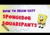 How to draw easy Spongebob Squarepants with KidsFunLearnClub | Drawing Tutorials for Kids