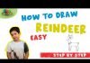 Reindeer Easy Draw Tutorial with Parikshet and Kids Fun Learn Club