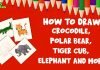 Draw Crocodile, Polar Bear and more