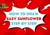 How to draw a Sunflower easily How to Draw easy Sunflower step by step for Kids| Drawing Tutorials for Kids!