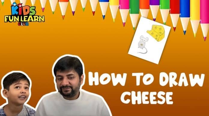 How to Draw Cheese step by step Tutorial for Kids