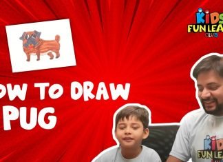 How to Draw easy Pug step by step for Kids| Drawing Tutorials for Kids!