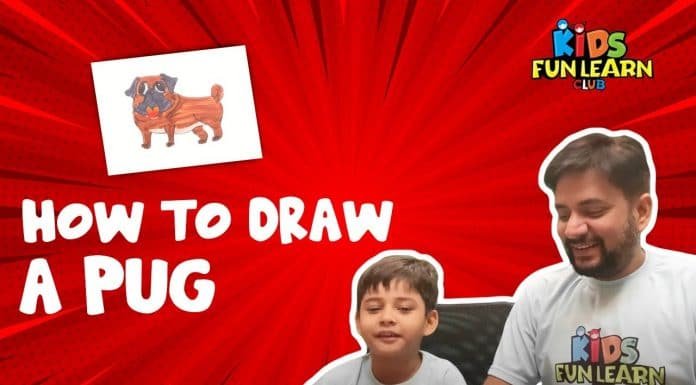 How to Draw easy Pug step by step for Kids| Drawing Tutorials for Kids!