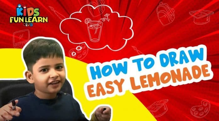 How to Draw easy Lemonade step by step for Kids| Drawing Tutorials for Kids!