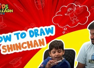 How to Draw easy Shinchan step by step for Kids| Drawing Tutorials for Kids!