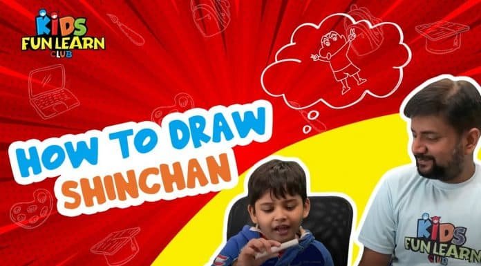 How to Draw easy Shinchan step by step for Kids| Drawing Tutorials for Kids!