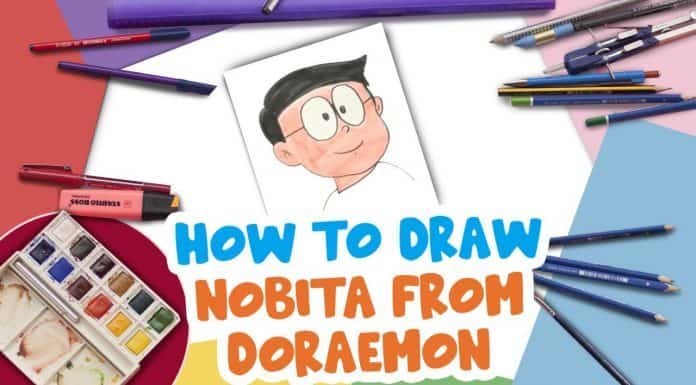 How to draw Nobita from Doraemon How to Draw easy Nobita step by step for Kids| Drawing Tutorials for Kids!