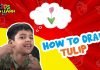 How to draw tulip How to Draw easy Tulip step by step for Kids| Drawing Tutorials for Kids!