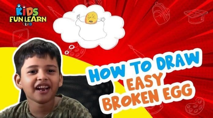 How to Draw easy Broken Egg step by step for Kids| Drawing Tutorials for Kids!