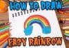 How to draw easy Rainbow Drawing for kids step by step | Drawing Tutorials for Kids