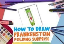 How to Draw easy Frankenstein step by step for Kids | Folding Surprise!