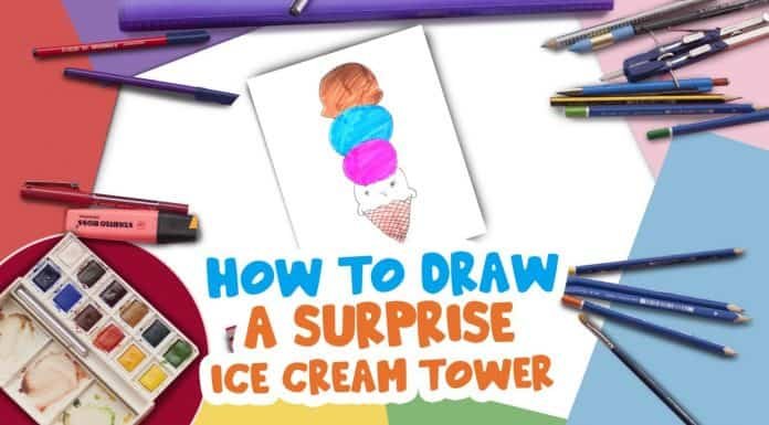 How to draw a Surprise Ice Cream tower easily with Parikshet | Drawing Tutorials for Kids