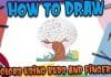 How to Draw using Buds and Fingers step by step for Kids| Drawing Tutorials for Kids!